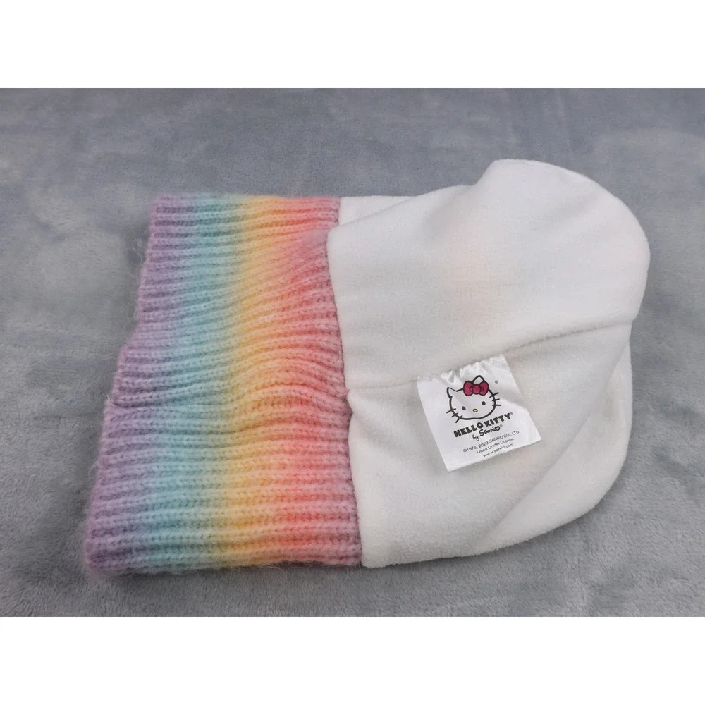 Hello Kitty Beanie/Hat‎ by Sanrio One Size Pastel/Multi Color Fleece Lined